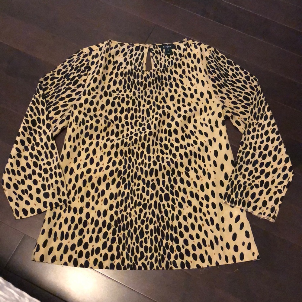 JCrew Cheetah Blouse